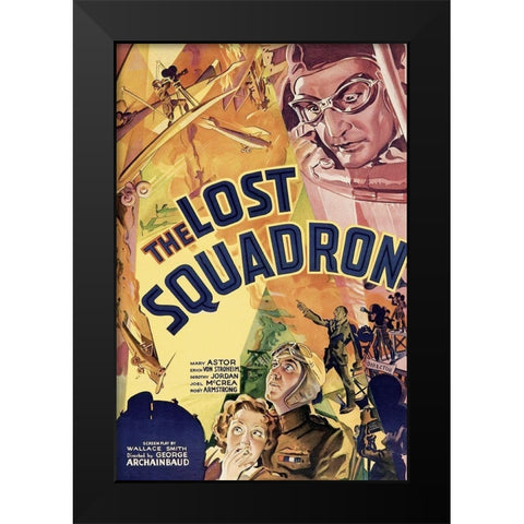 Vintage Film Posters: Lost Squadron Black Modern Wood Framed Art Print by Unknown
