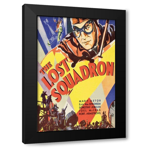 Vintage Film Posters: Lost Squadron Black Modern Wood Framed Art Print by Unknown
