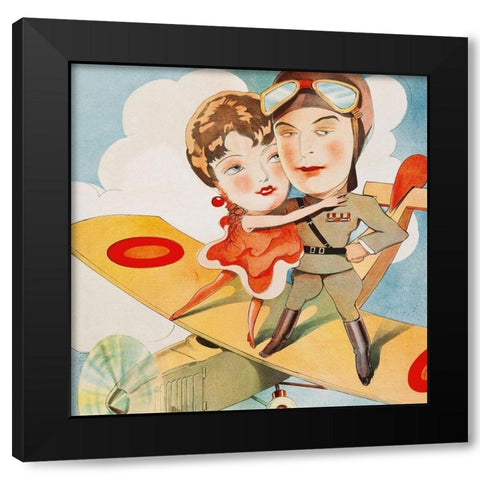 Vintage Film Posters: Cock of the Air - Detail Black Modern Wood Framed Art Print by Unknown