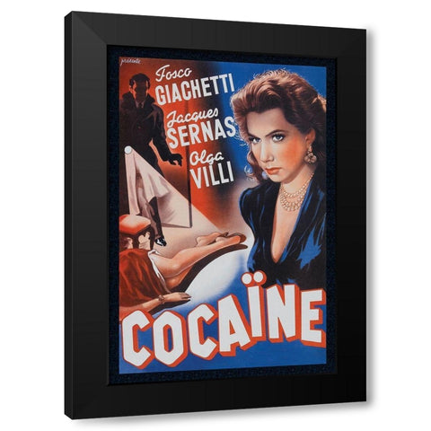 Vintage Vices: Cocaine Black Modern Wood Framed Art Print with Double Matting by Vintage Vices