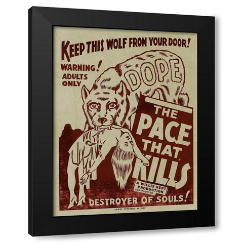 Vintage Vices: Dope: The Pace That Kills Black Modern Wood Framed Art Print by Vintage Vices