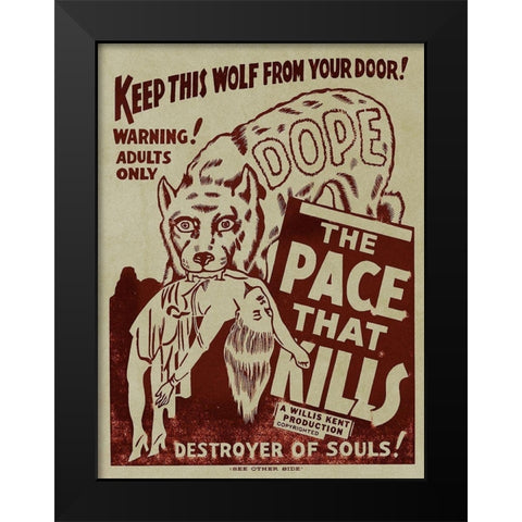 Vintage Vices: Dope: The Pace That Kills Black Modern Wood Framed Art Print by Vintage Vices