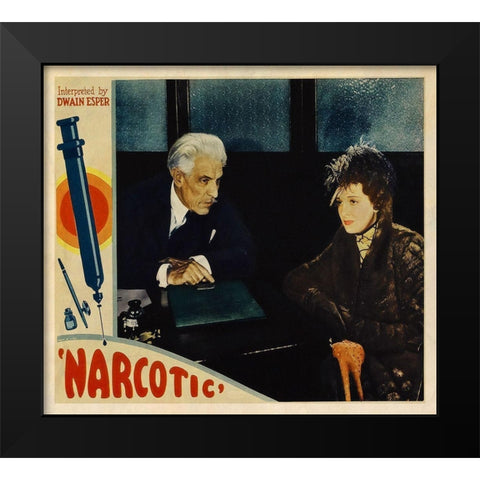 Vintage Vices: Narcotic Black Modern Wood Framed Art Print by Vintage Vices