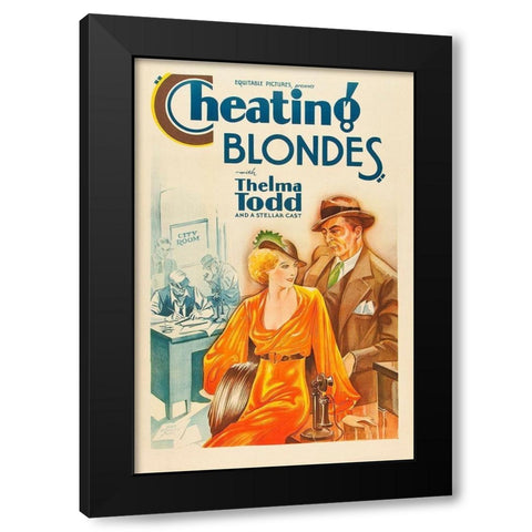 Vintage Vices: Cheating Blondes Black Modern Wood Framed Art Print with Double Matting by Vintage Vices
