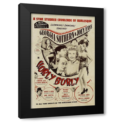 Vintage Vices: Hurly Burly Black Modern Wood Framed Art Print with Double Matting by Vintage Vices