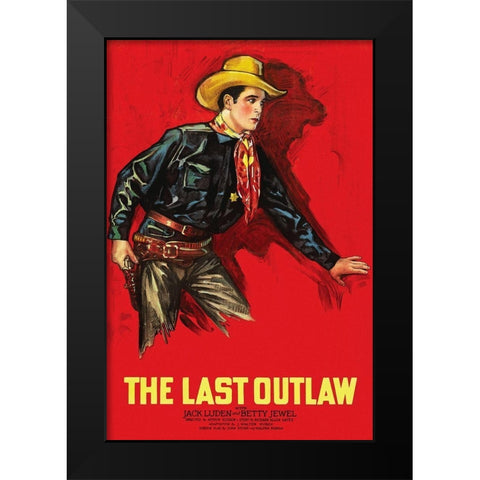 Vintage Westerns: Last Outlaw Black Modern Wood Framed Art Print by Unknown