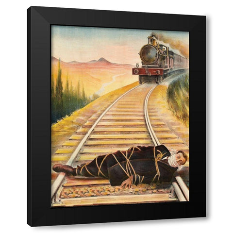 Vintage Westerns: Main de Fer Black Modern Wood Framed Art Print with Double Matting by Unknown