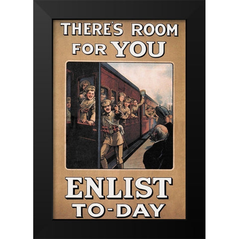 WWI: Theres Room for You: Enlist Today Black Modern Wood Framed Art Print by Fry, W.A.