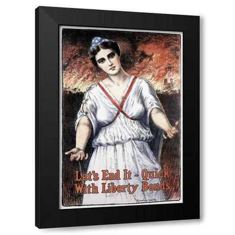WWI: Lets End It - Quick Black Modern Wood Framed Art Print by Unknown