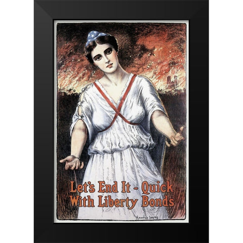 WWI: Lets End It - Quick Black Modern Wood Framed Art Print by Unknown