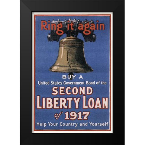WWI: Ring It Again Black Modern Wood Framed Art Print by Unknown