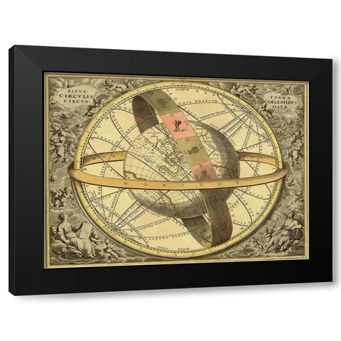 Maps of the Heavens: Circulis Coelestibus Black Modern Wood Framed Art Print with Double Matting by Cellarius, Andreas