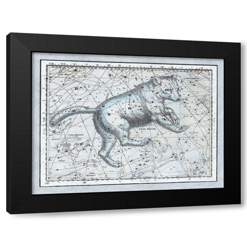 Maps of the Heavens: Ursa Major - The Great Bear Black Modern Wood Framed Art Print with Double Matting by Jamieson, Alexander