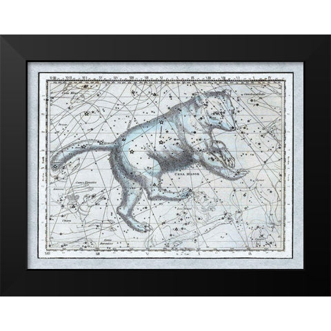 Maps of the Heavens: Ursa Major - The Great Bear Black Modern Wood Framed Art Print by Jamieson, Alexander