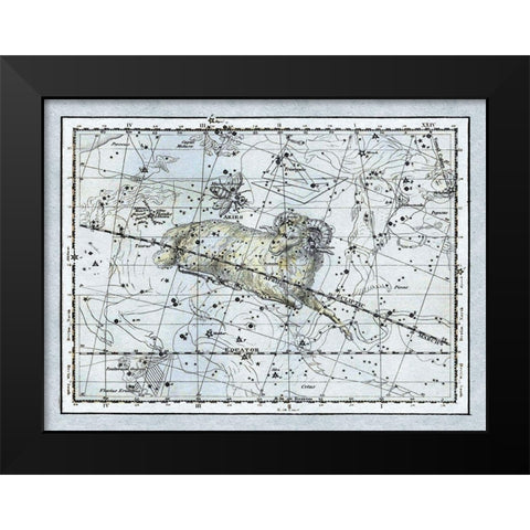 Maps of the Heavens: Aries the Ram Black Modern Wood Framed Art Print by Jamieson, Alexander