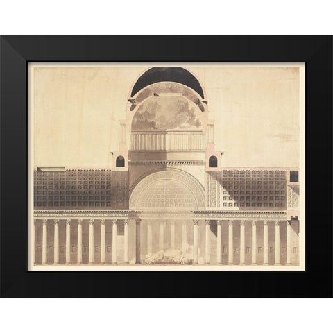 Architectural Project for the Church of the Madeleine, 1777 - 1785 Black Modern Wood Framed Art Print by Boullee, Etienne-Louis