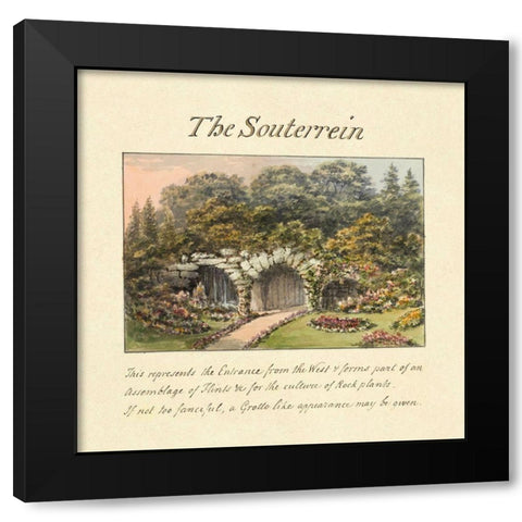 The Souterrein, 1813 Black Modern Wood Framed Art Print by Repton, Humphry