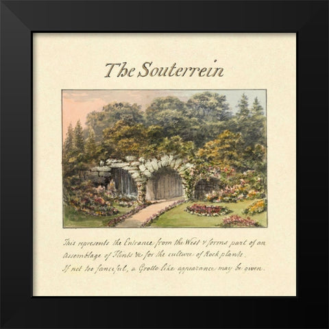 The Souterrein, 1813 Black Modern Wood Framed Art Print by Repton, Humphry