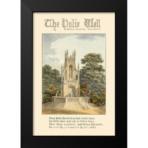 The Holie Well, 1813 Black Modern Wood Framed Art Print by Repton, Humphry
