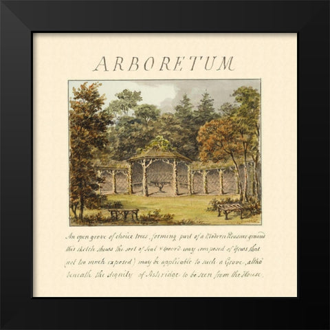 Arboretum, 1813 Black Modern Wood Framed Art Print by Repton, Humphry