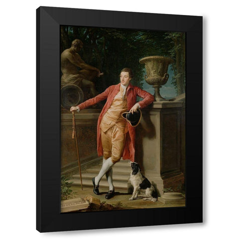 Portrait of John Talbot, later 1st Earl Talbot Black Modern Wood Framed Art Print with Double Matting by Batoni, Pompeo Girolamo