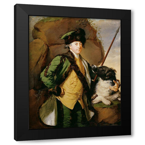 John Whetham of Kirklington Black Modern Wood Framed Art Print by Wright, Joseph