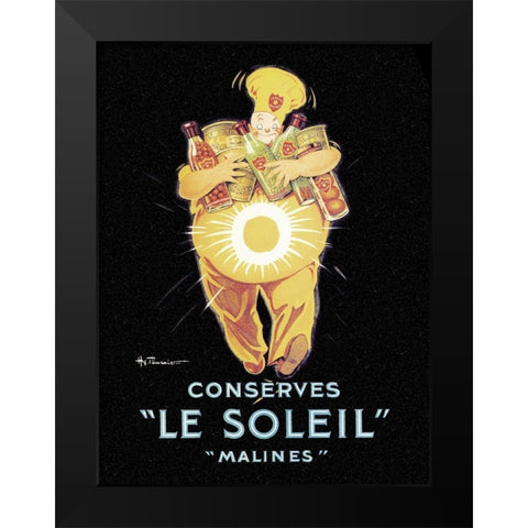 Cooks: Le Soleil Black Modern Wood Framed Art Print by Fournier, Hy
