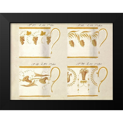 Quatre tasses du 1er choix, ca. 1800-1820 Black Modern Wood Framed Art Print by Honore