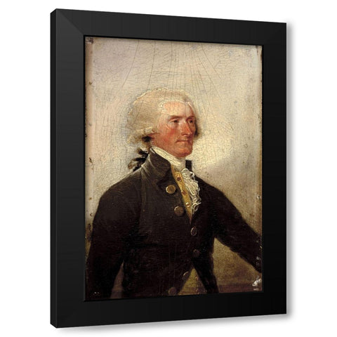 Thomas Jefferson, 1788 Black Modern Wood Framed Art Print by Trumbull, John