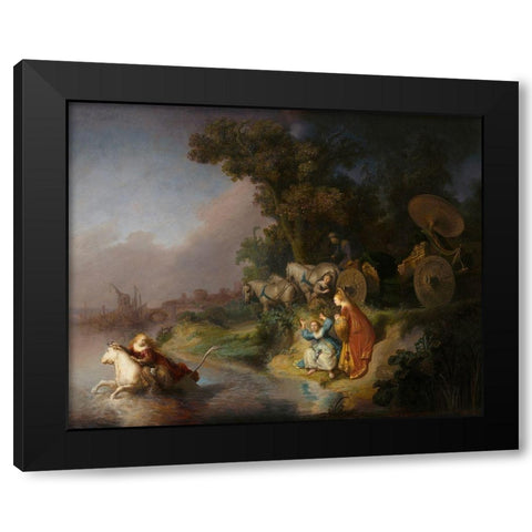 The Abduction of Europa Black Modern Wood Framed Art Print by van Rijn, Rembrandt Harmensz