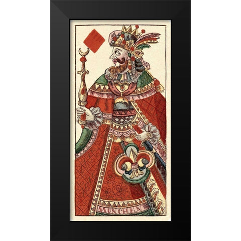 King of Diamonds (Bauern Hochzeit Deck) Black Modern Wood Framed Art Print by Gobl, Andreas Benedictus