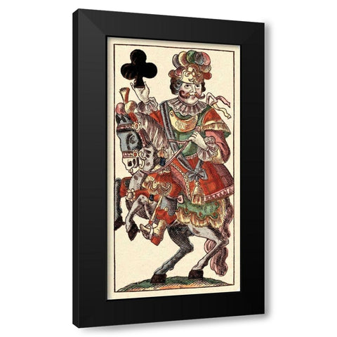 Knight of Clubs (Bauern Hochzeit Deck) Black Modern Wood Framed Art Print with Double Matting by Gobl, Andreas Benedictus
