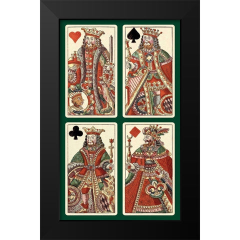 Kings (Bauern Hochzeit Deck) Black Modern Wood Framed Art Print by Gobl, Andreas Benedictus