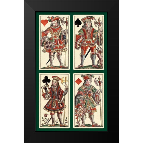 Knaves (Bauern Hochzeit Deck) Black Modern Wood Framed Art Print by Gobl, Andreas Benedictus