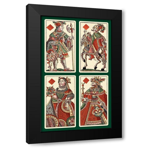 Diamonds (Bauern Hochzeit Deck) Black Modern Wood Framed Art Print with Double Matting by Gobl, Andreas Benedictus