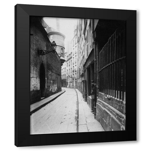 Paris, 1921 - Rue de lHotel-de-Ville Black Modern Wood Framed Art Print by Atget, Eugene