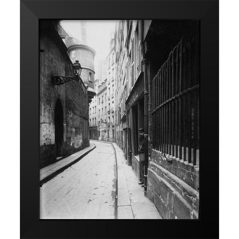 Paris, 1921 - Rue de lHotel-de-Ville Black Modern Wood Framed Art Print by Atget, Eugene