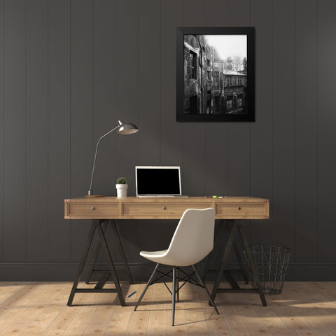 Paris, 1922 - Cour de Rohan Black Modern Wood Framed Art Print by Atget, Eugene