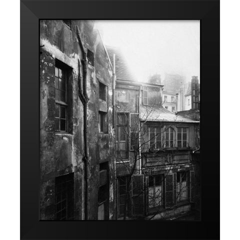 Paris, 1922 - Cour de Rohan Black Modern Wood Framed Art Print by Atget, Eugene