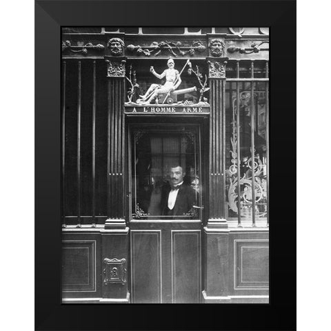 Paris, 1900 - Restaurant, rue des Blancs Manteaux Black Modern Wood Framed Art Print by Atget, Eugene
