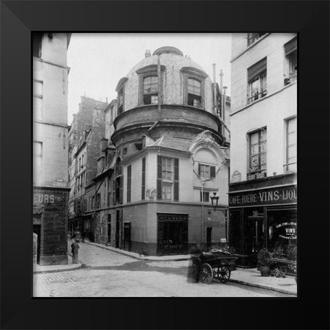 Paris, 1898 - The Old School of Medicine, rue de la Bucherie Black Modern Wood Framed Art Print by Atget, Eugene