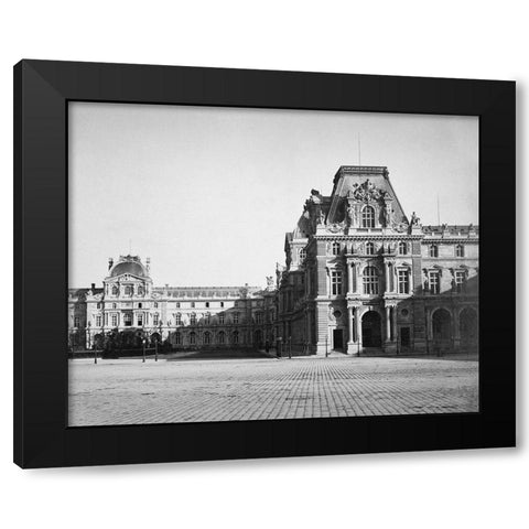 Paris, 1859 - Mollien Pavilion, the Louvre Black Modern Wood Framed Art Print with Double Matting by Le Gray, Gustave