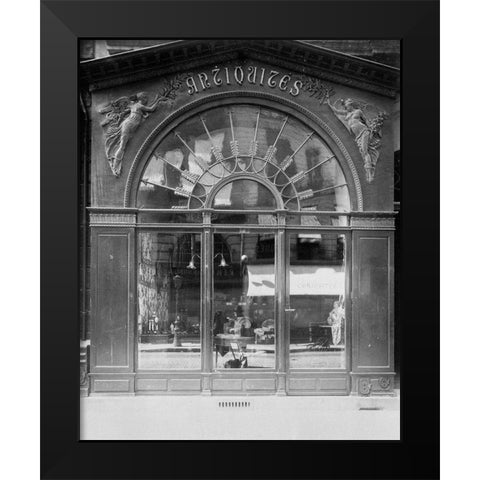 Paris, 1902 - Antique Store, rue du Faubourg-Saint-Honore Black Modern Wood Framed Art Print by Atget, Eugene