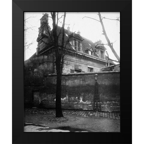 Paris, 1923 - Old Convent, avenue d lObservatoire Black Modern Wood Framed Art Print by Atget, Eugene