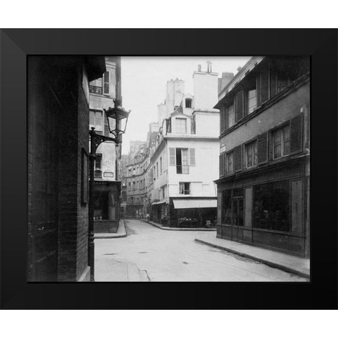 Paris, 1922 - Rue Cardinale Black Modern Wood Framed Art Print by Atget, Eugene