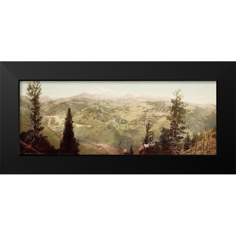 Marshall Pass, Colorado, 1899 Black Modern Wood Framed Art Print by Jackson, William Henry