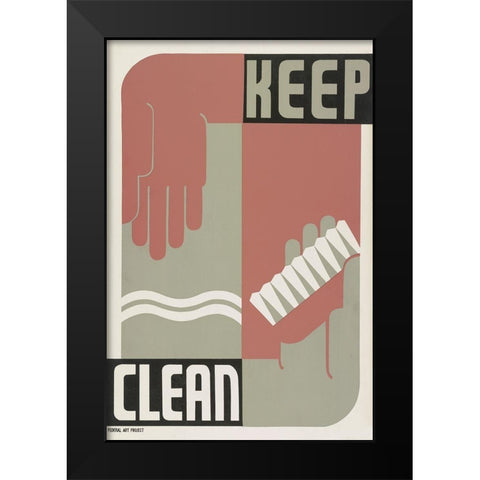 Keep clean Black Modern Wood Framed Art Print by Krause, Erik-Hans