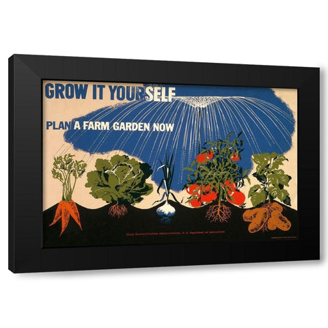 Grow it yourself - Plan a farm garden now Black Modern Wood Framed Art Print with Double Matting by Bayer, Herbert