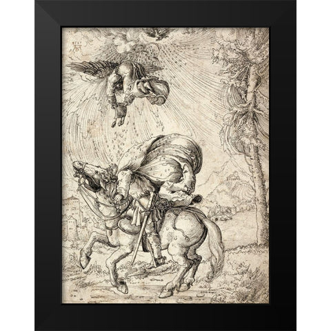 The Conversion of Saint Paul Black Modern Wood Framed Art Print by Huber, Wolf