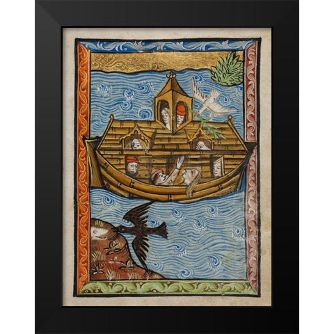 Noahs Ark Black Modern Wood Framed Art Print by Illuminator, Unknown